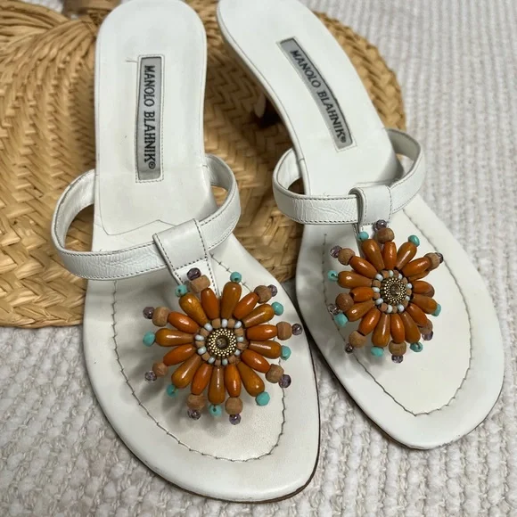 Manila Blahnik kitten heal sandals - Picture 3 of 15